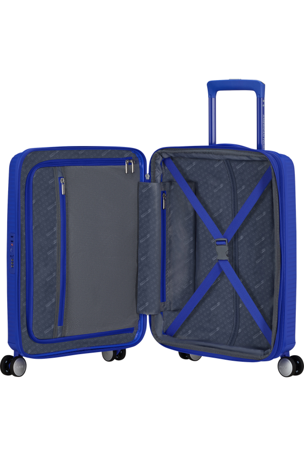 American Tourister SoundBox Spinner Expandable 55cm  Cobalt Blue