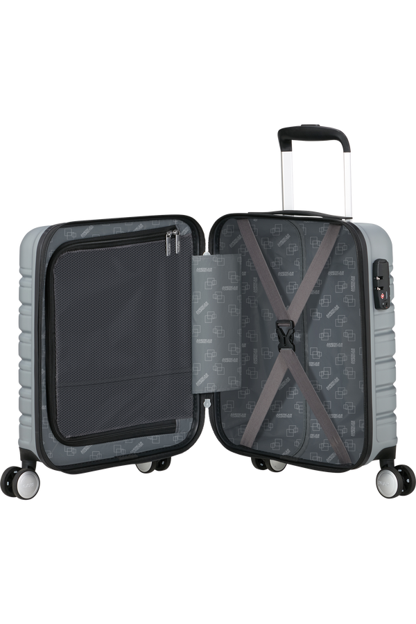 American Tourister Flashline SPINNER UNDERSEATER 45cm  Sky Silver American Tourister Flashline SPINNER UNDERSEATER 45cm  Sky Silver