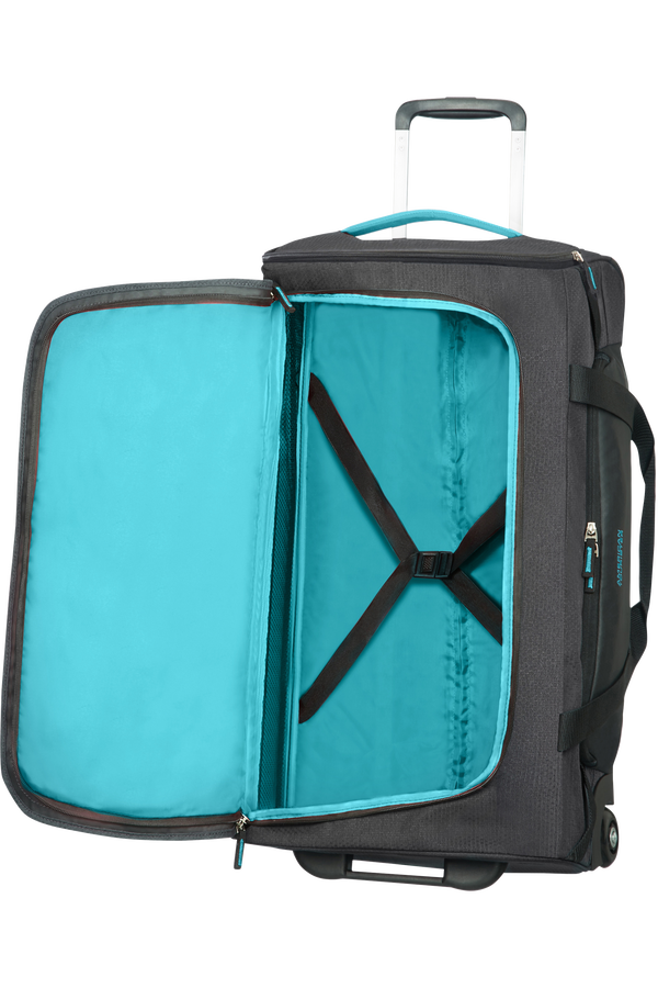 American Tourister Road Quest Duffle with Wheels M  Graphite/Turquoise
