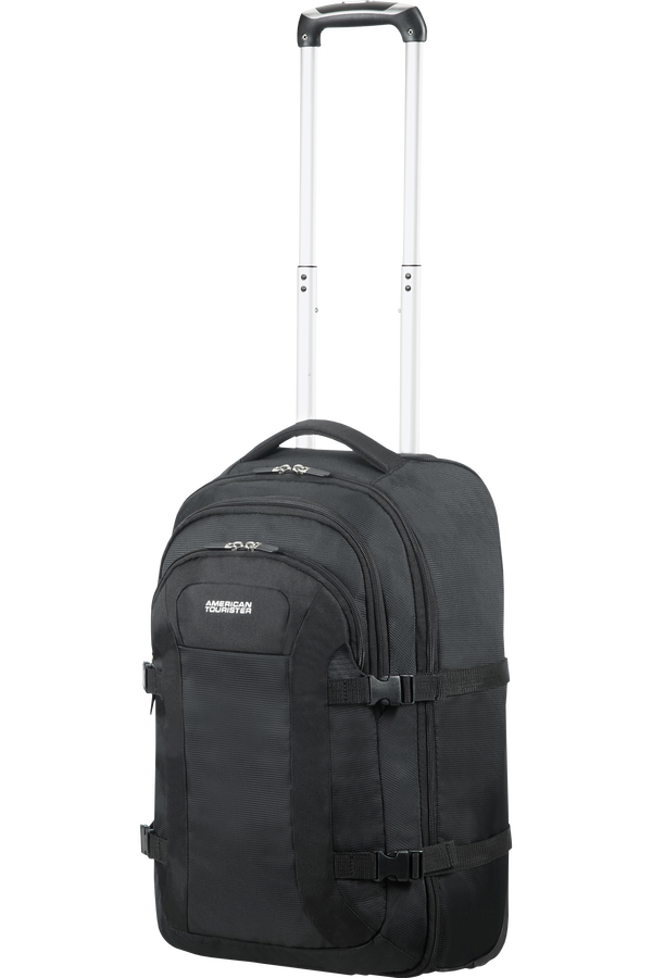 American Tourister Road Quest Mochila para portátil con ruedas 39.6cm/15.6inch  Solid Black