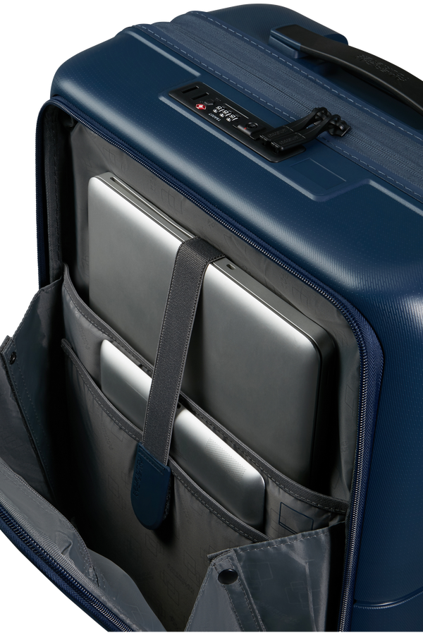 American Tourister DashPop Spinner Expandable Frontloader 55cm  Midnight Blue American Tourister DashPop Spinner Expandable Frontloader 55cm  Midnight Blue