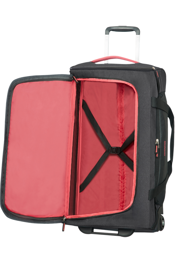American Tourister Road Quest Duffle with Wheels M  Graphite/Pink American Tourister Road Quest Duffle with Wheels M  Graphite/Pink