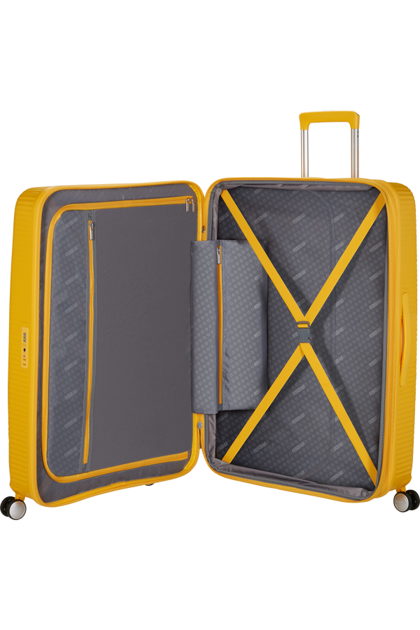 American Tourister SoundBox Spinner TSA Expandable 80cm  Golden Yellow