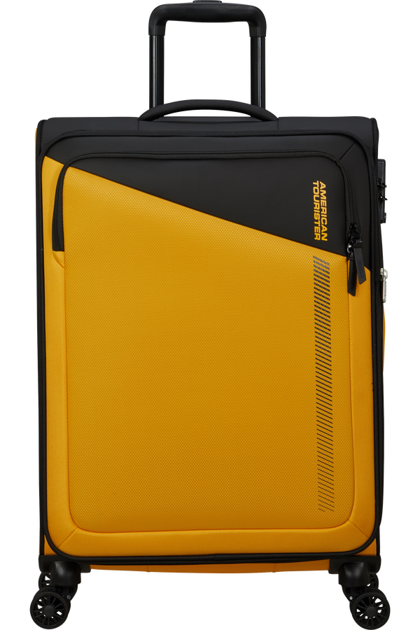 American Tourister Daring Dash Spinner Expandable TSA M  Black/Yellow