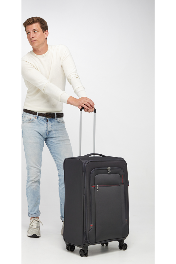 American Tourister Crosstrack Spinner Expandable 67cm  Grey/Red