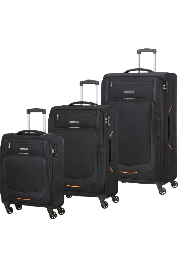 American Tourister Summer Session 3 Pc Set A  Black/Red