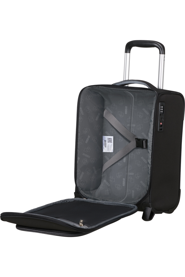 Cloudrider S/M Maleta Upright (2 ruedas) | American Tourister Cloudrider Upright Underseater Tsa  Jet Black
