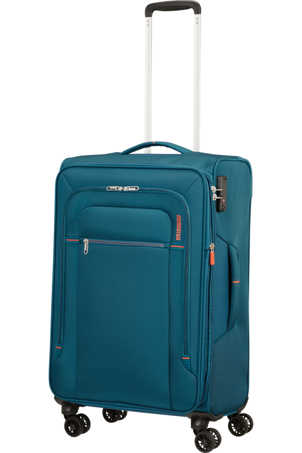 American Tourister Crosstrack Spinner Expandable 67cm  Navy/Orange