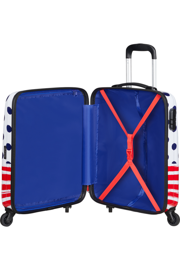 American Tourister Disney Legends Spinner 55cm  Mickey Blue Dots
