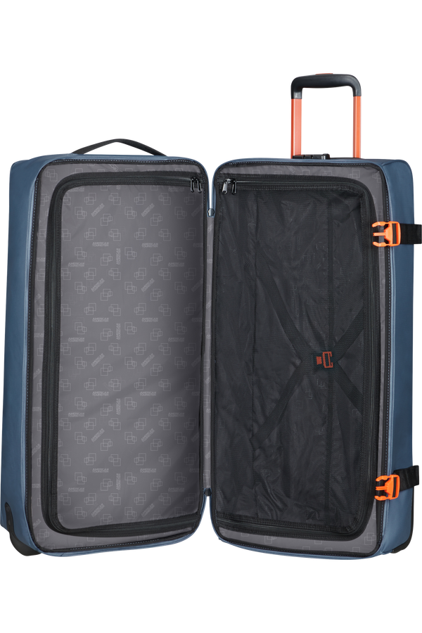 American Tourister Urban Track Duffle with Wheels Coated L  Navy/Orange