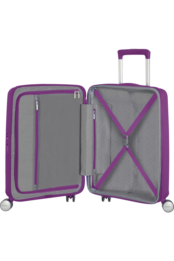 American Tourister Soundbox Spinner Expandable 55cm  Purple Orchid American Tourister Soundbox Spinner Expandable 55cm  Purple Orchid