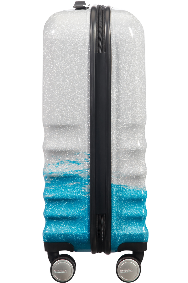 American Tourister Wavebreaker Spinner 55cm  Brushed Blue