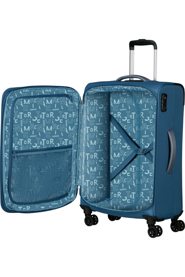 American Tourister Pulsonic Spinner Expandable 68 cm  Coronet Blue American Tourister Pulsonic Spinner Expandable 68 cm  Coronet Blue