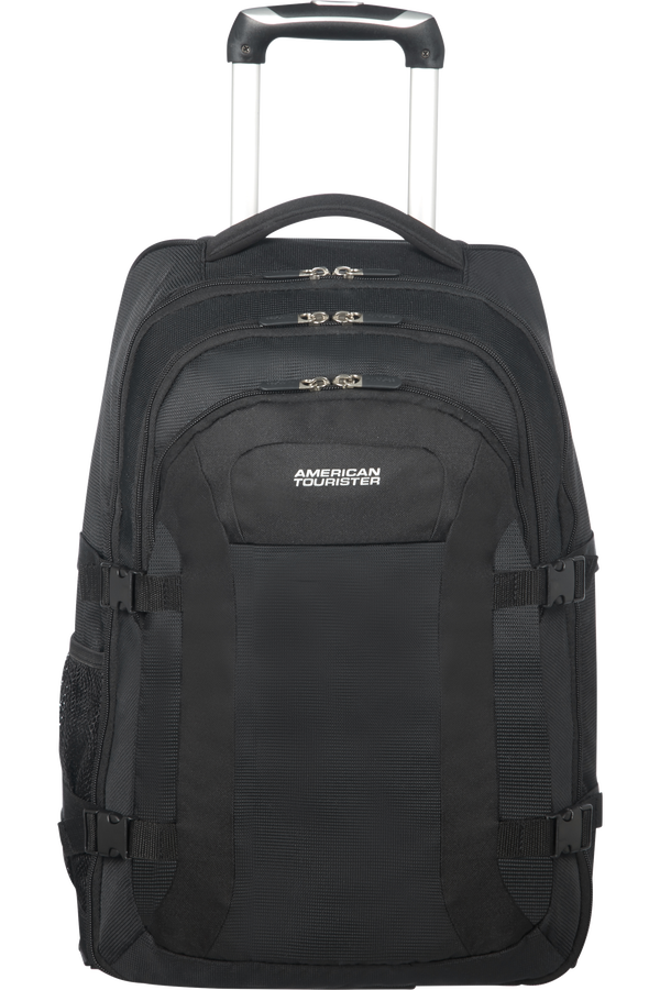 American Tourister Road Quest Mochila para portátil con ruedas 39.6cm/15.6inch  Solid Black