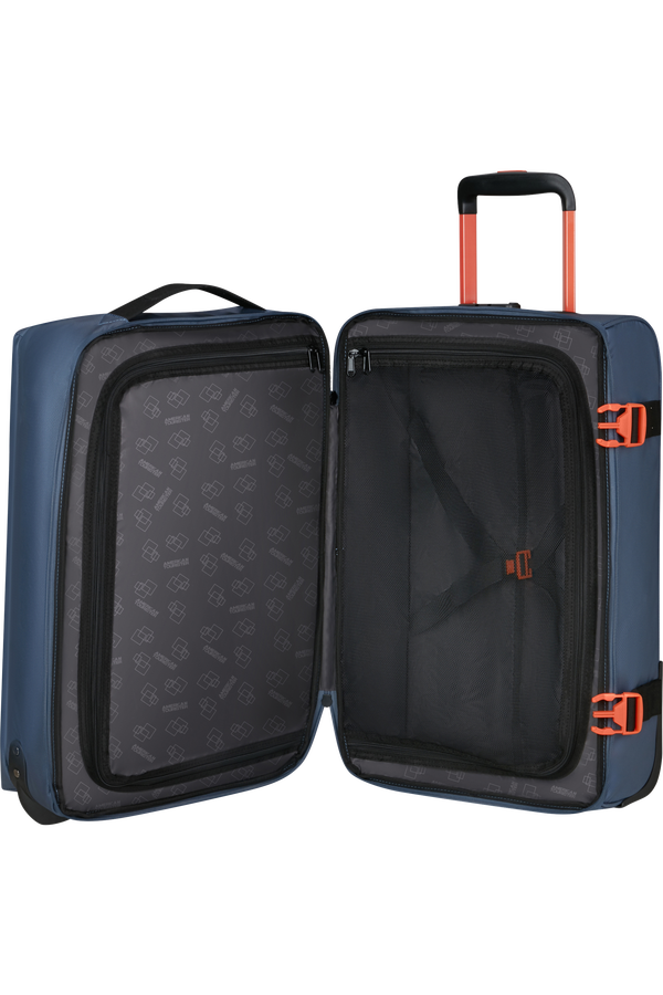 American Tourister Urban Track Duffle with Wheels Coated S  Navy/Orange