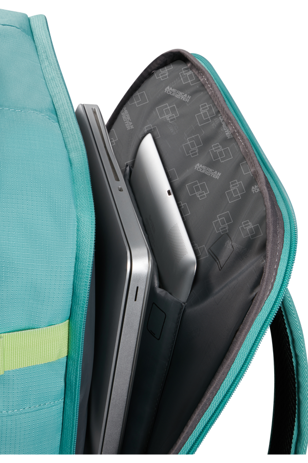 American Tourister Take2cabin Casual Backpack M  Dusty Turquoise/Lime