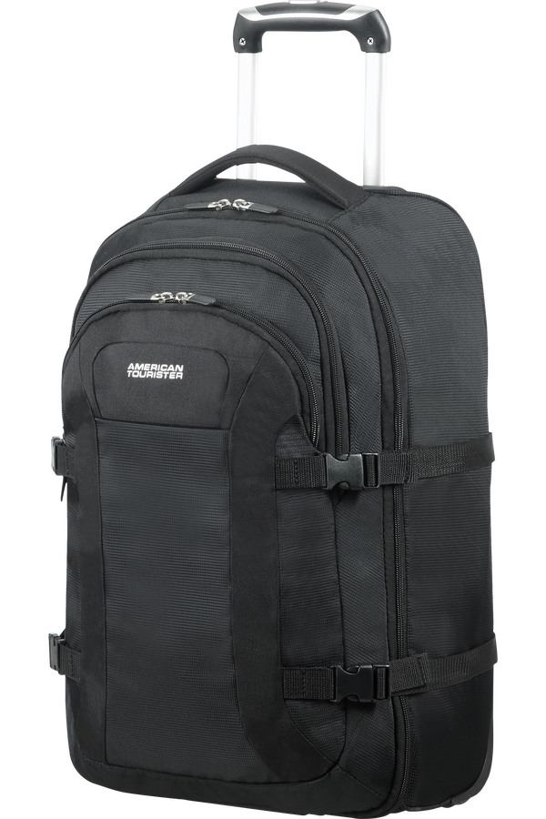 American Tourister Road Quest Mochila para portátil con ruedas 39.6cm/15.6inch  Solid Black