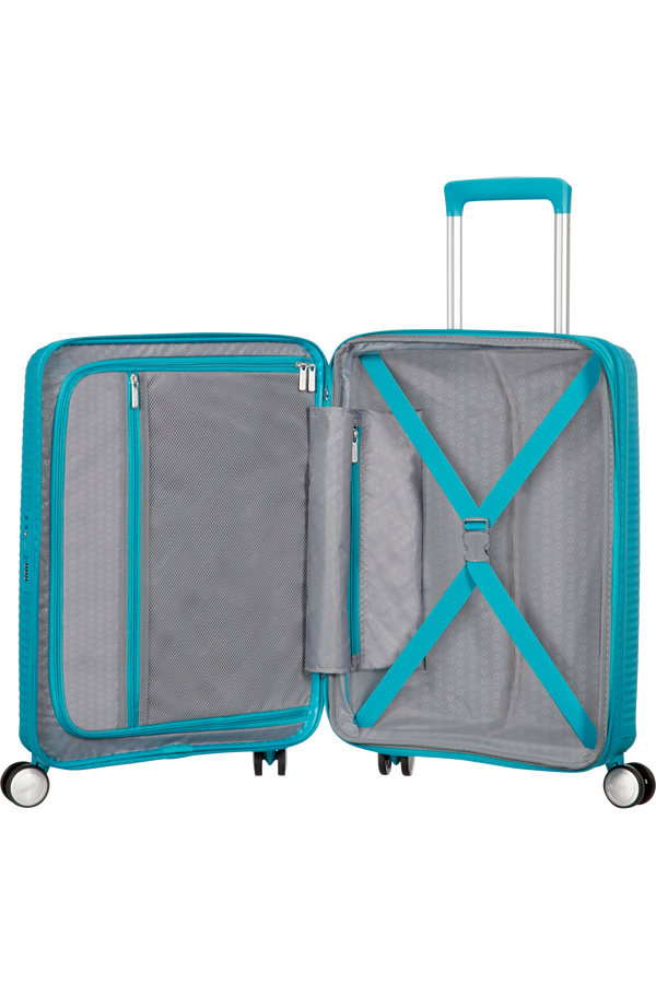 American Tourister Soundbox Spinner expansible 55cm Summer Blue