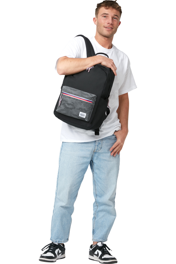 American Tourister Upbeat Backpack Zip  Camo Black