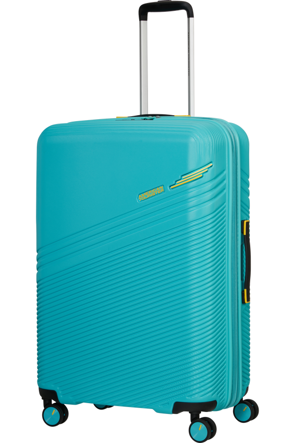 American Tourister Triple Trace Spinner TSA Expandable 76cm  Turquoise/Yellow