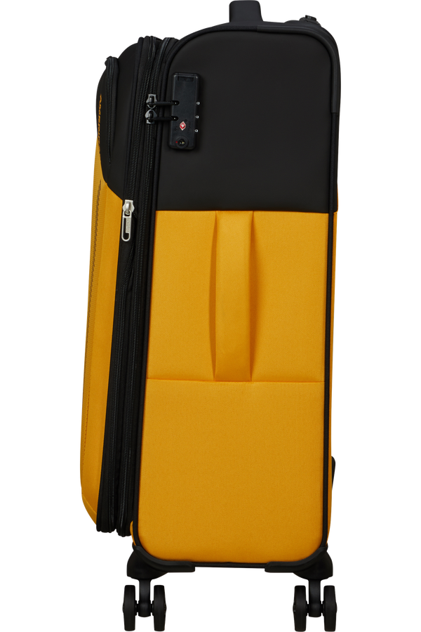 American Tourister Daring Dash Spinner Expandable TSA M  Black/Yellow