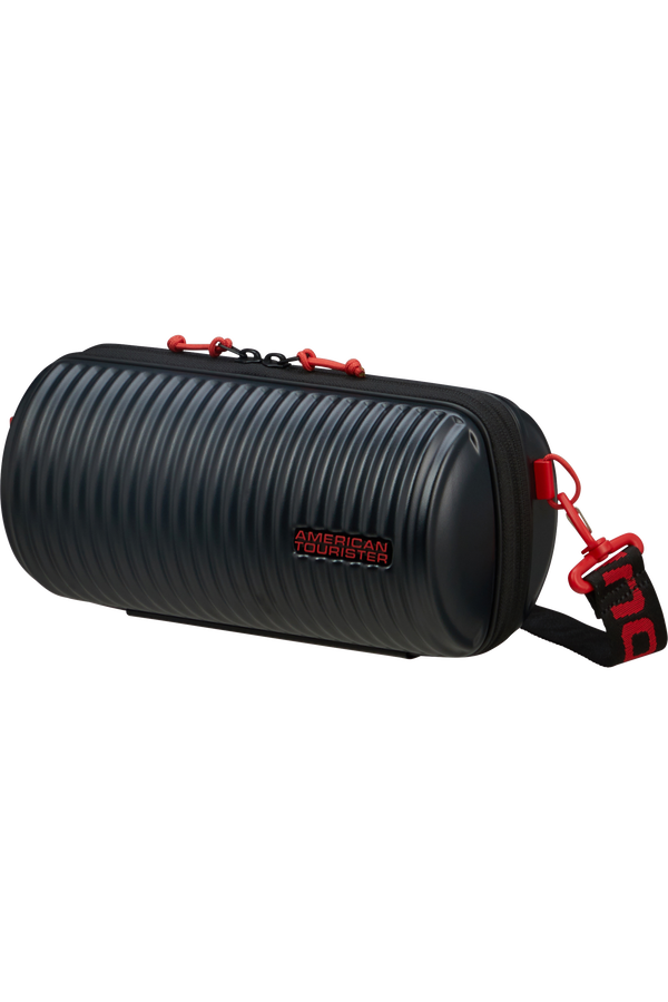 American Tourister Rollio Cross Body  Black/Red