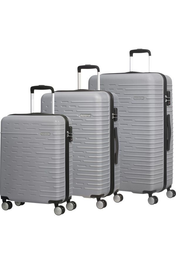 American Tourister Hyperdash 3 PC Set A  Silver Grey