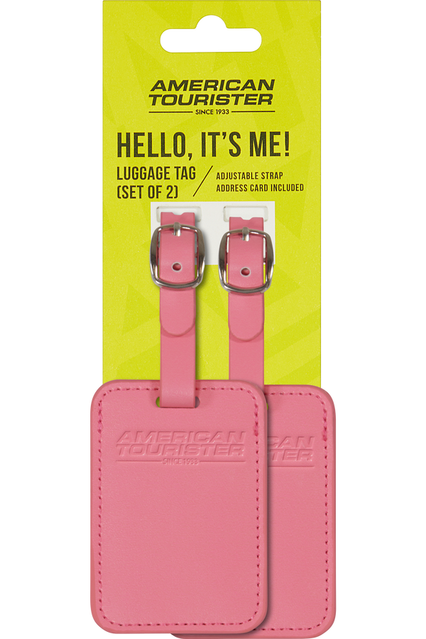 American Tourister American Tourist. Ta Luggage Tag X2  Pink Glitch