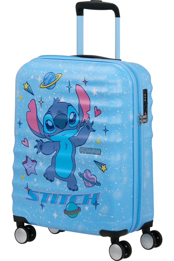 Disney Wavebreaker 55cm Maleta de Cabina | American Tourister Disney Wavebreaker Spinner TSA Disney Fl 55cm  Stitch Universe