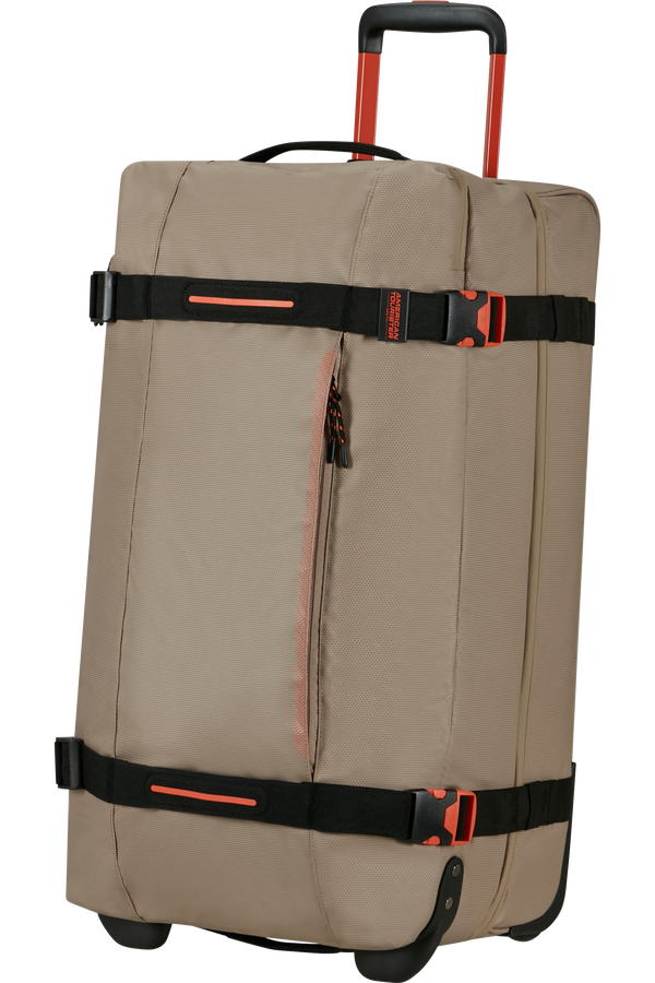 American Tourister Urban Track Duffle with Wheels Coated M  Beige/Orange