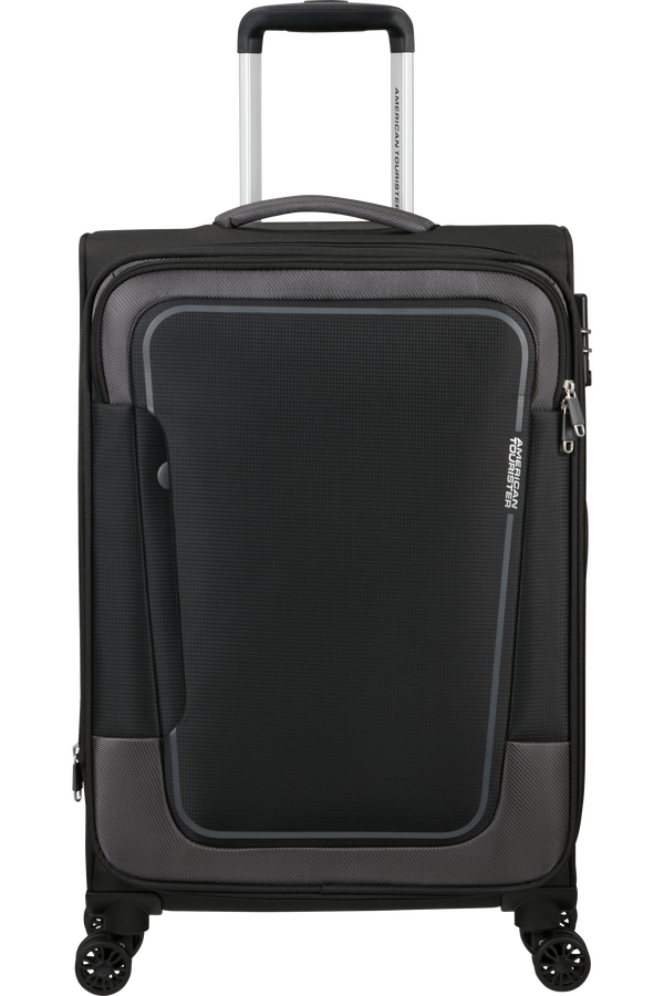 American Tourister Pulsonic Spinner Expandable 68cm  Asphalt Black