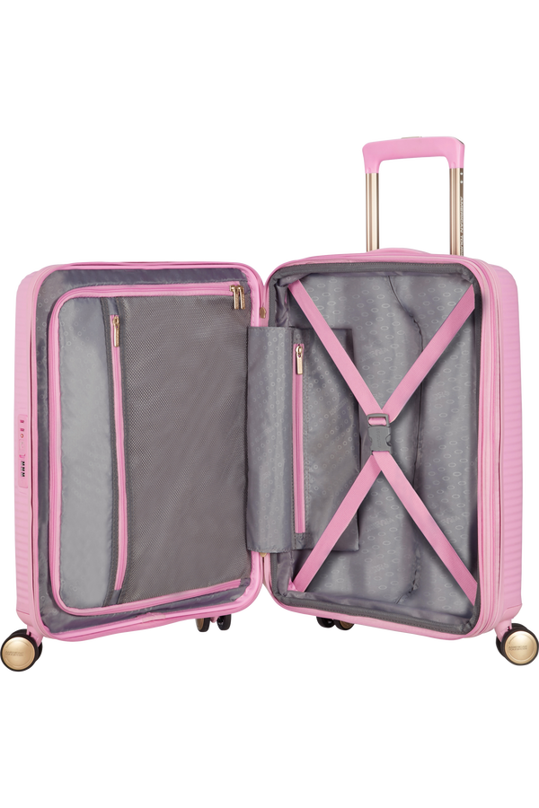 American Tourister Soundbox Spinner TSA Expandable 55cm  Pearl Pink/Gold American Tourister Soundbox Spinner TSA Expandable 55cm  Pearl Pink/Gold