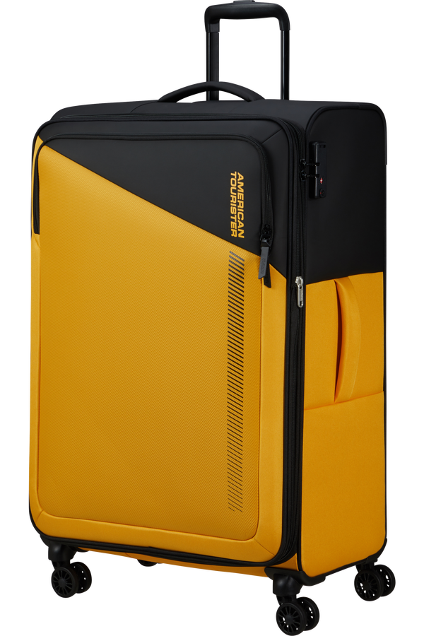 American Tourister Daring Dash Spinner Expandable TSA L  Black/Yellow