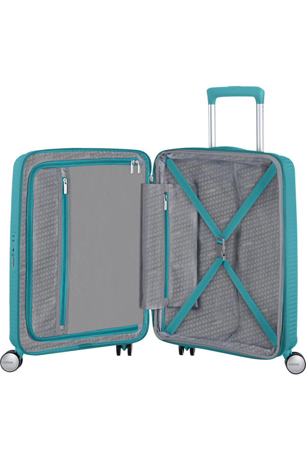 American Tourister Soundbox Spinner Expandable 55cm  Turquoise Tonic