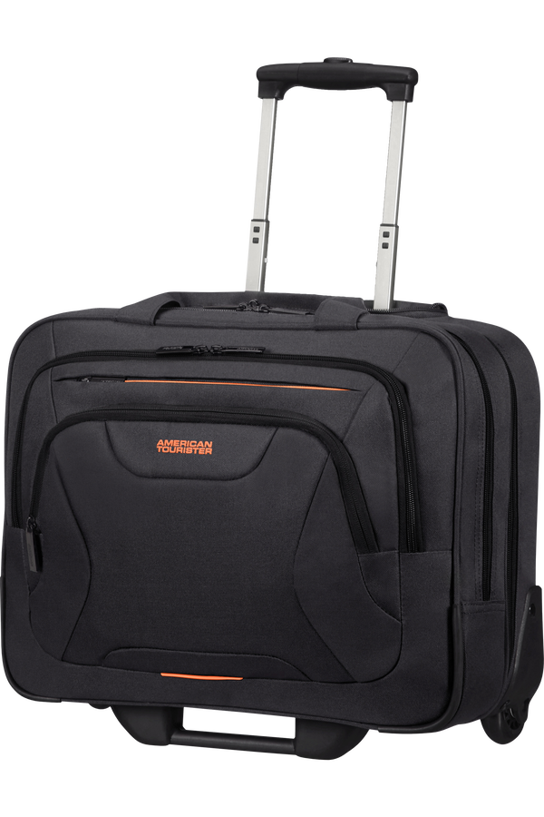 American Tourister At Work Rolling Tote  15.6inch Black/Orange