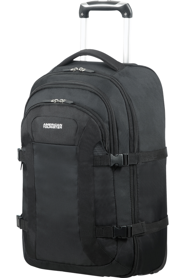 American Tourister Road Quest Mochila para port&aacute;til con ruedas 39.6cm/15.6inch  Solid Black
