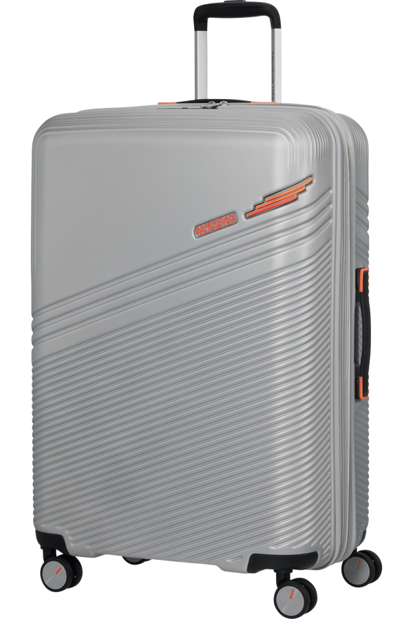 American Tourister Triple Trace Spinner TSA Expandable 76cm  Silver/Orange