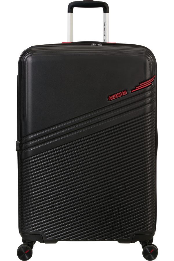 American Tourister Triple Trace Spinner TSA Expandable 76cm  Black/Red
