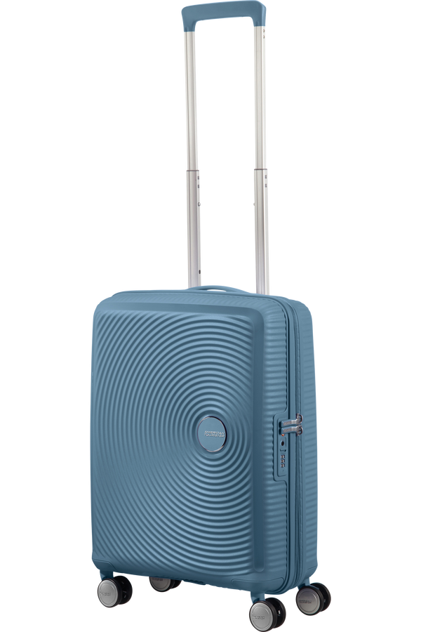 American Tourister Soundbox Spinner Expandable 55cm  Stone Blue