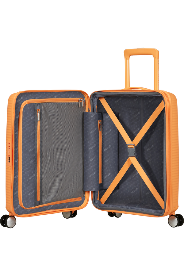 SoundBox 55cm Maleta de Cabina | American Tourister SoundBox Spinner TSA Expandable 55cm  Papaya Pop