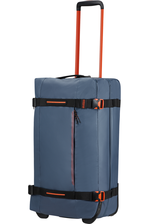 American Tourister Urban Track Duffle with Wheels Coated M  Navy/Orange