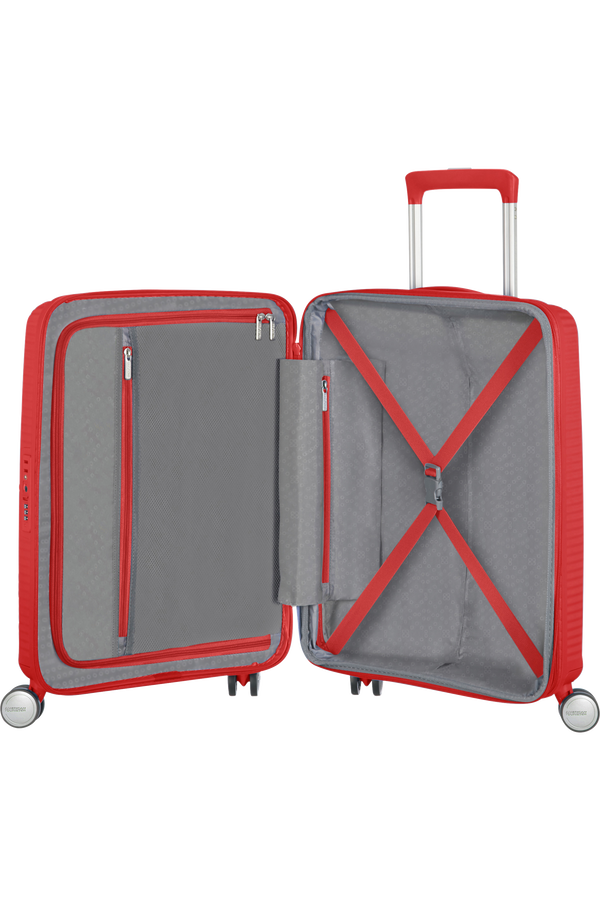 American Tourister Soundbox Spinner Expandable 55cm  Coral Red