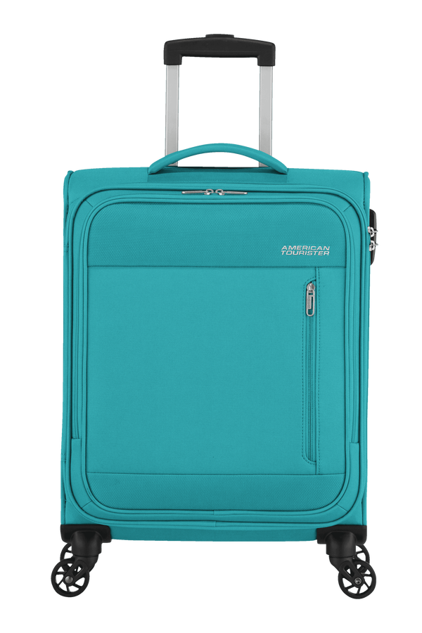 American Tourister Heat Wave Spinner 55cm Aqua Blue