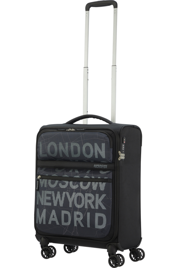 American Tourister Matchup Spinner Print TSA 55cm  City Map Black
