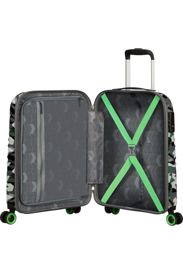 American Tourister Wavetwister Spinner TSA Print 55cm  Camo/Acid Green