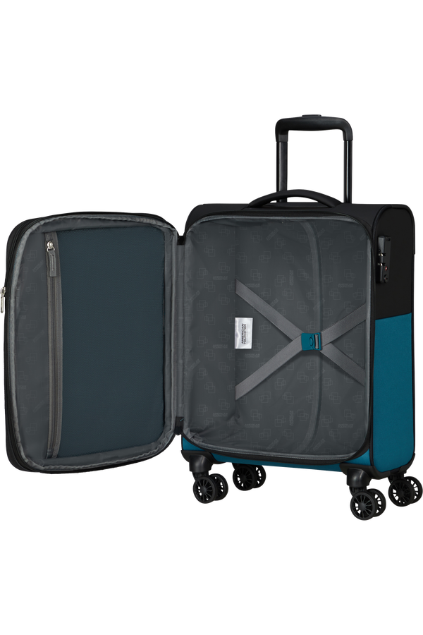 American Tourister Daring Dash Spinner Expandable TSA S  Black/Blue