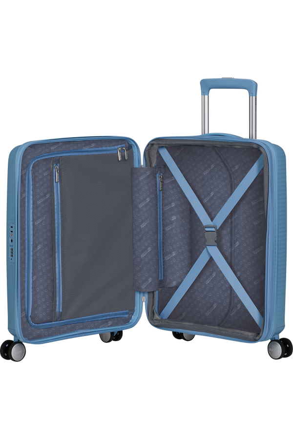 American Tourister SoundBox Spinner TSA Expandable 55cm  Sea Shimmer