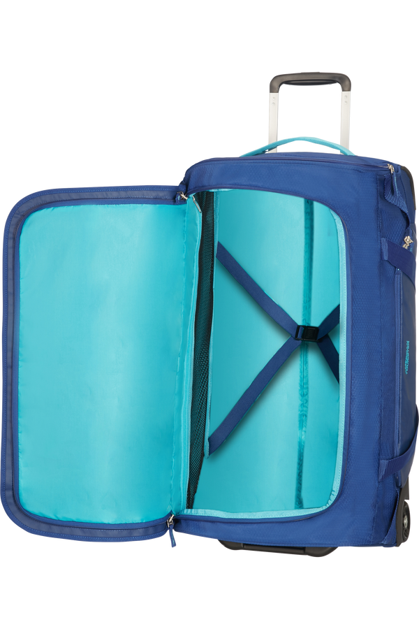American Tourister Road Quest Duffle with Wheels L  Deep Water Blue