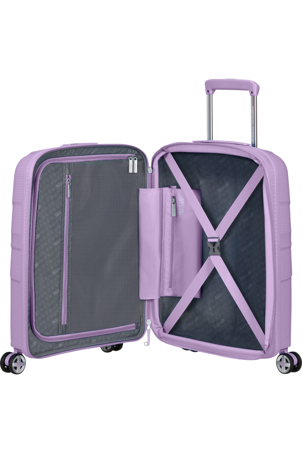 American Tourister Starvibe Spinner Expandable TSA 55cm Digital Lavender