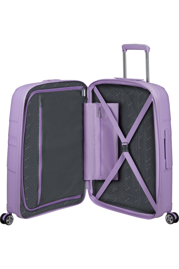 American Tourister Starvibe Spinner Expandable TSA 67cm Digital Lavender